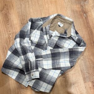 *NWT* American Eagle Plaid Button-Down Flannel Shirt Shacket Men’s Large